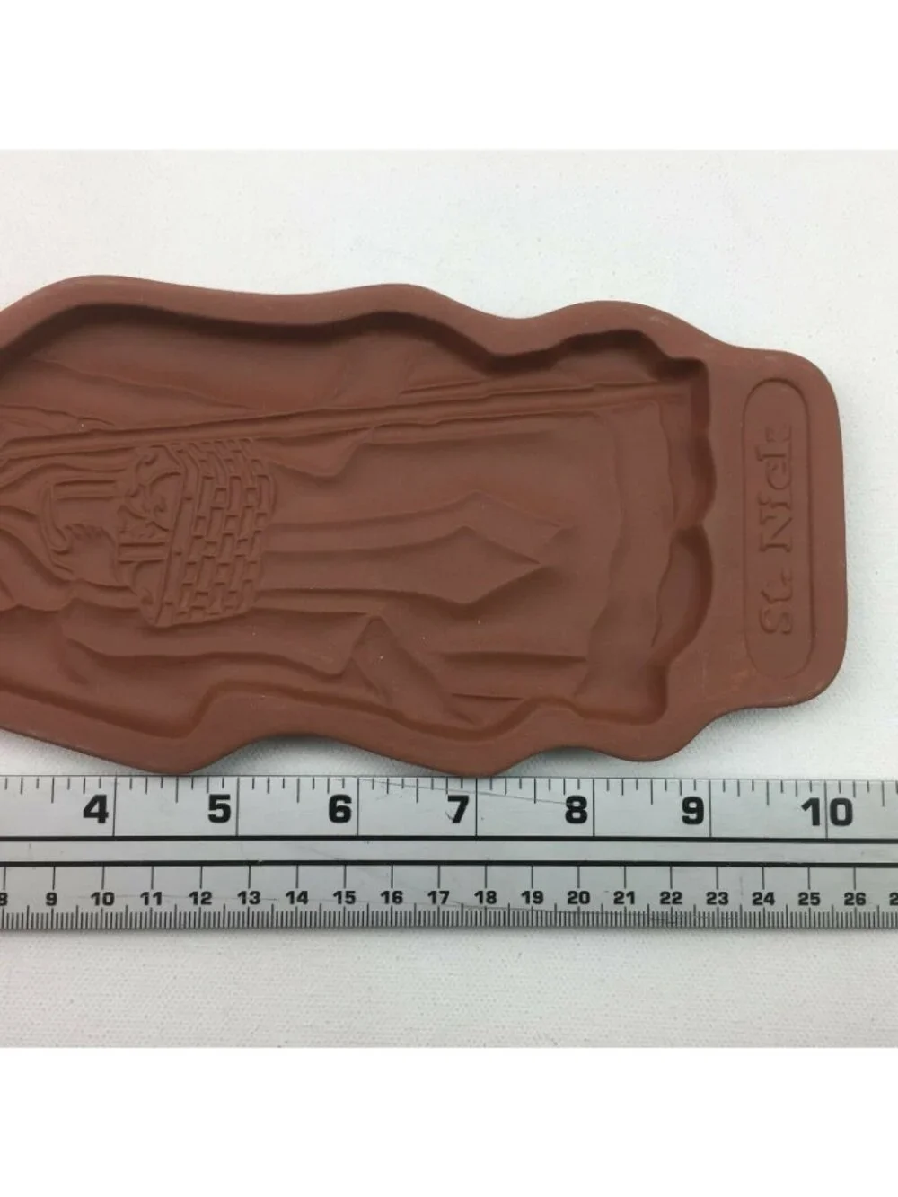 Vintage 1993 Longaberger Pottery St. Nick Santa Cookie Mold Christmas USA 10